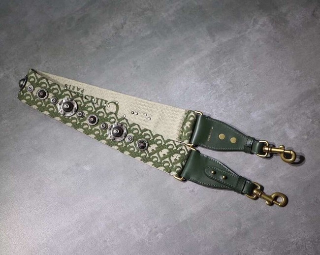 Dior BROWN CANVAS STRAP 03566 GREEN JH07409BV46