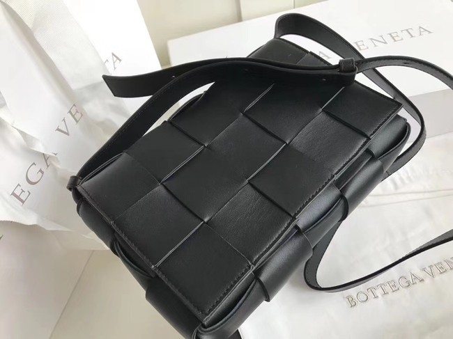 Fake Cheap Bottega Veneta Sheepskin Weaving Original Leather 578004 black JH09275Wq19