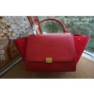 Fake 1:1 2015 Celine top quality plain weave with nubuck leather 6608 red JH06454kU97