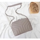 Saint Laurent Loulou Monogram Y-Quilted Small Bowling Bag 498891 grey JH08081mD58